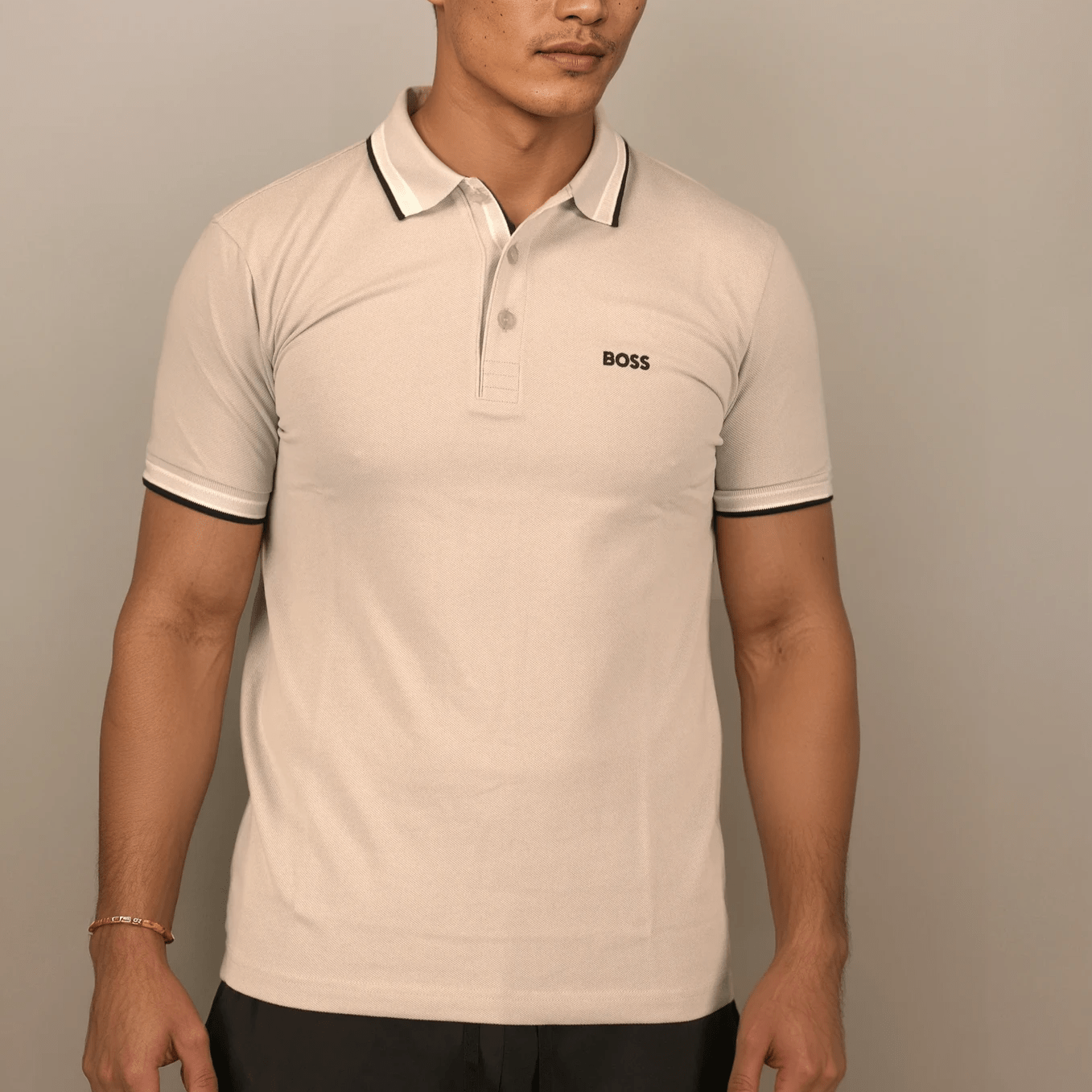 Boss Paddy Polo Shirt Light Grey