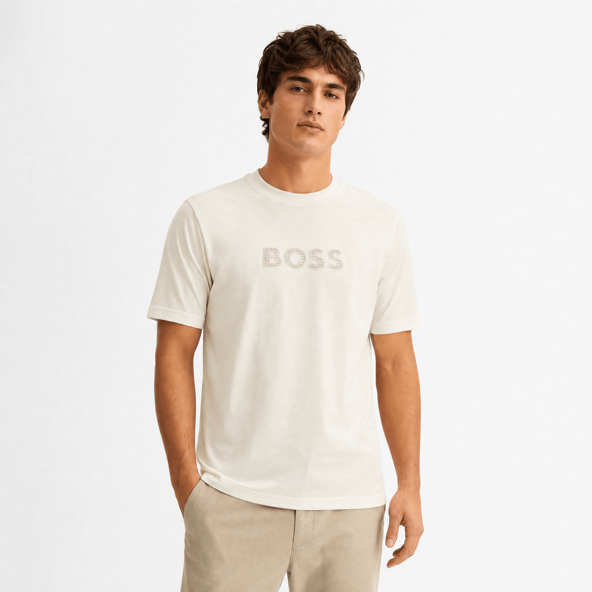 Hugo Boss TS Terrace T-Shirt in Light Beige