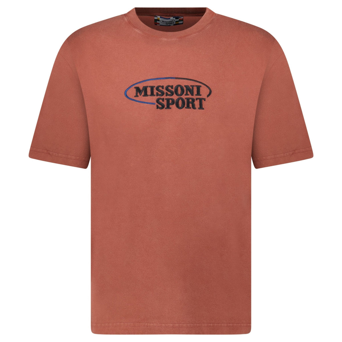 Missoni Sport Embroidery Logo Crew Neck T-Shirt Rust Brown