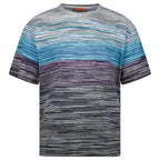 Missoni Space Dye Short Sleeve Stripe T-Shirt Dark Grey