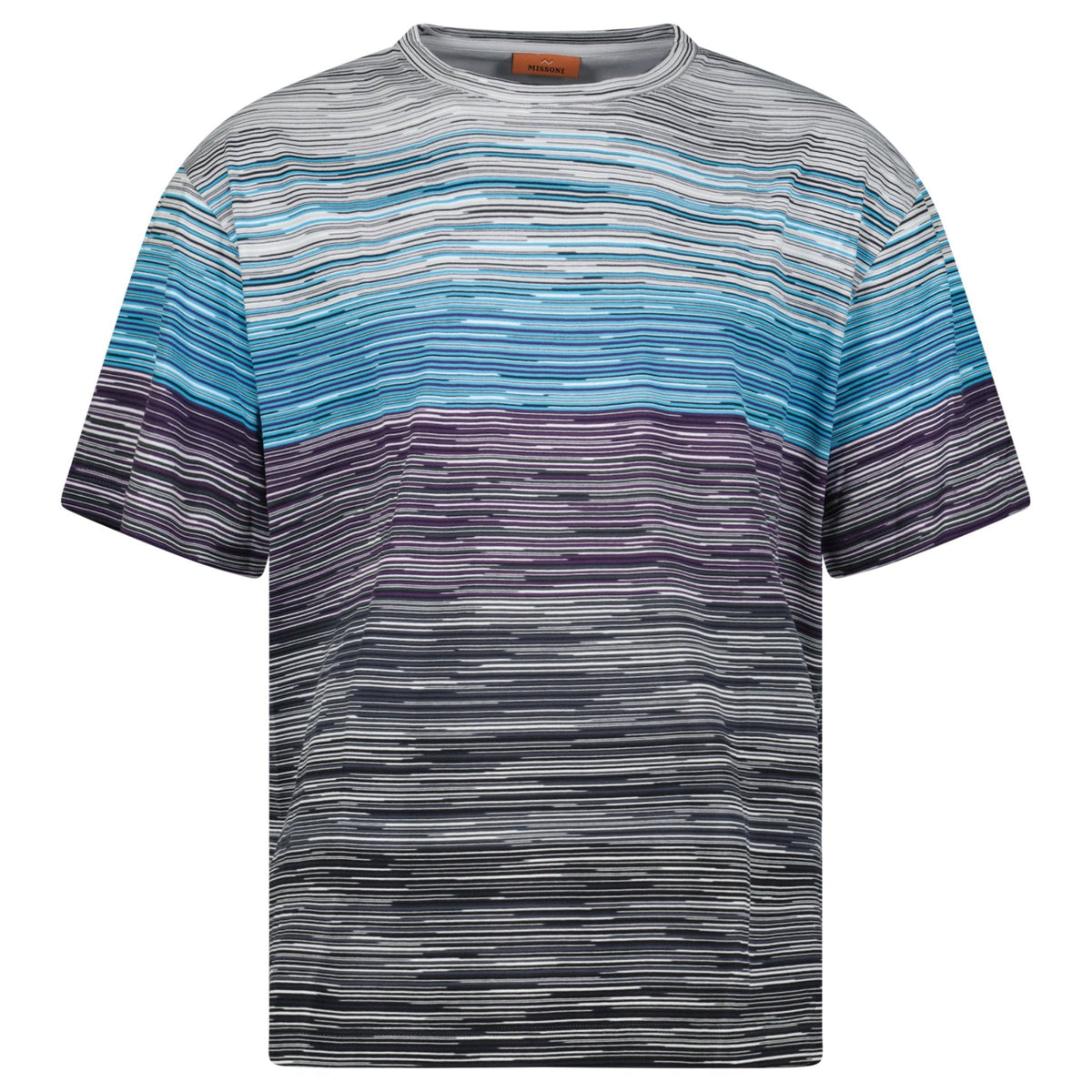 Missoni Space Dye Short Sleeve Stripe T-Shirt Dark Grey