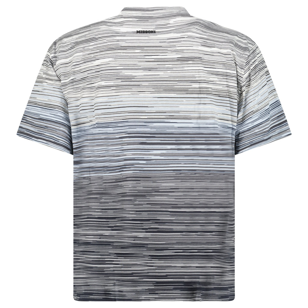 Missoni Space-Dyed Slub Cotton T-Shirt in Light Blue