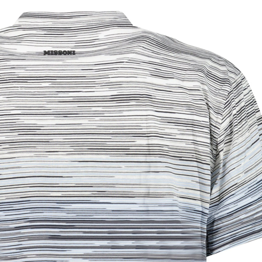 Missoni Space-Dyed Slub Cotton T-Shirt in Light Blue