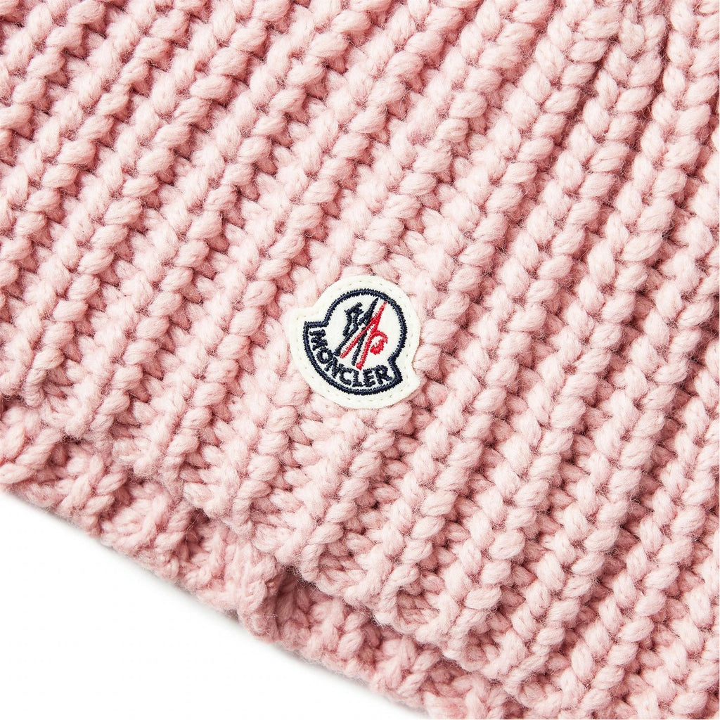 Moncler 'Berretto' Beanie Bobble Hat Pink
