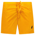 Moncler Black Logo Nylon Swim Shorts in Orange