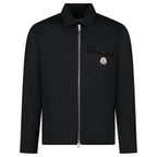 Moncler Cotton Blend Gabardine Shirt Jacket in Black