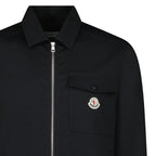 Moncler Cotton Blend Gabardine Shirt Jacket in Black