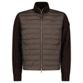 Moncler Full Zip Padded Cardigan in Brown