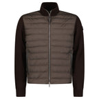 Moncler Full Zip Padded Cardigan in Brown