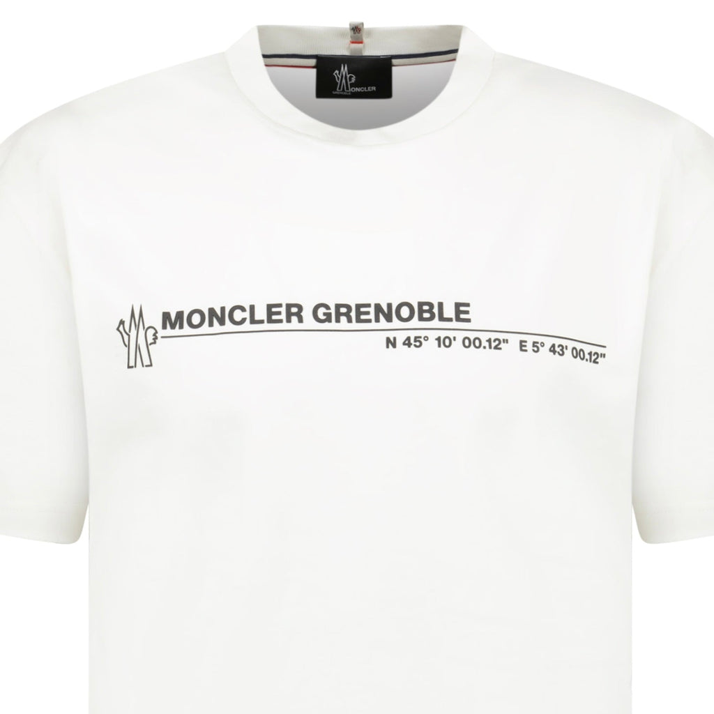 Moncler Grenoble Logo Cotton Jersey T-Shirt in White