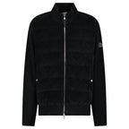 Moncler High-Neck Zip-Up Down Jacket in Black