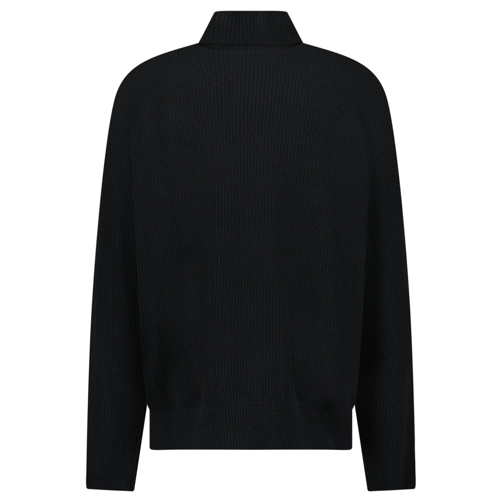 Moncler High-Neck Zip-Up Down Jacket in Black