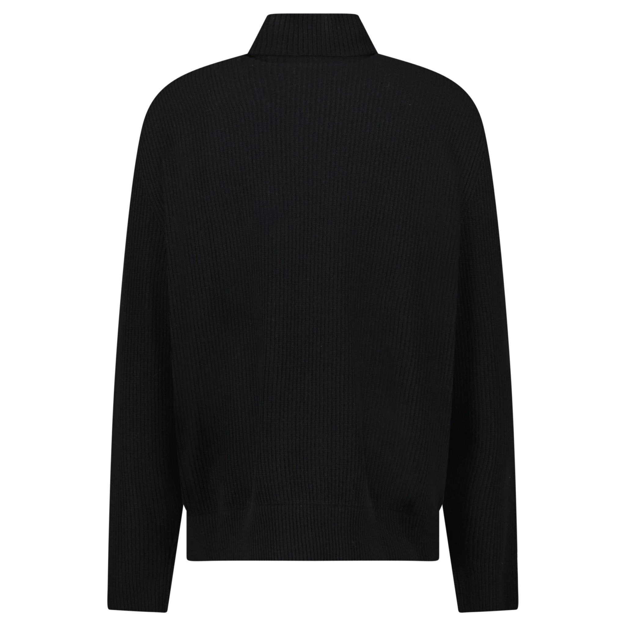 Moncler High-Neck Zip-Up Down Jacket in Black