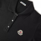 Moncler Logo Badge Polo Shirt in Black