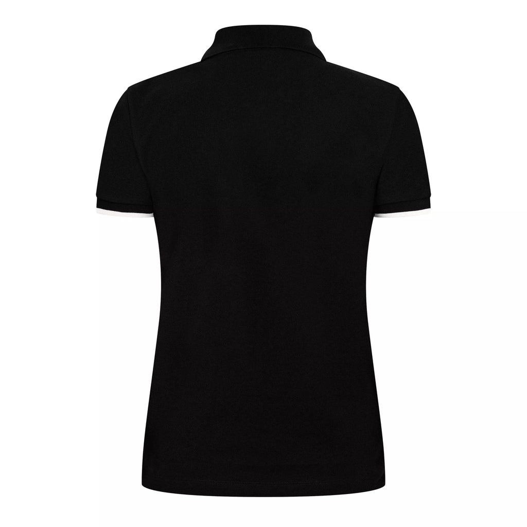 Moncler Logo Badge Polo Shirt in Black