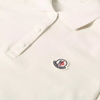 Moncler Logo Badge Polo Shirt in White