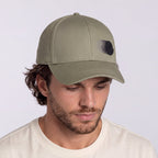 Moncler Logo Patch Cap in Khaki