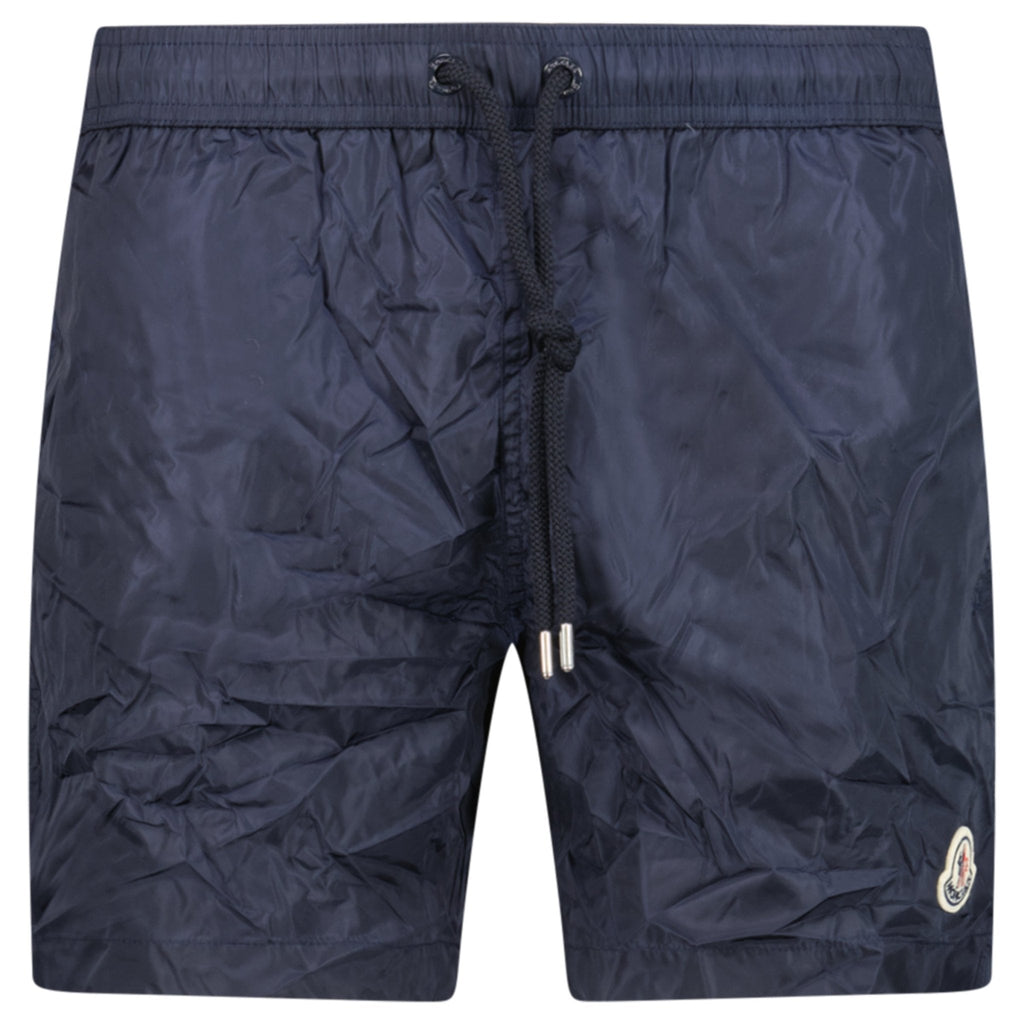 Moncler Logo Patch Swim Shorts in Navy