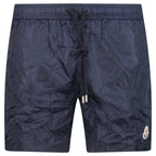 Moncler Logo Patch Swim Shorts in Navy