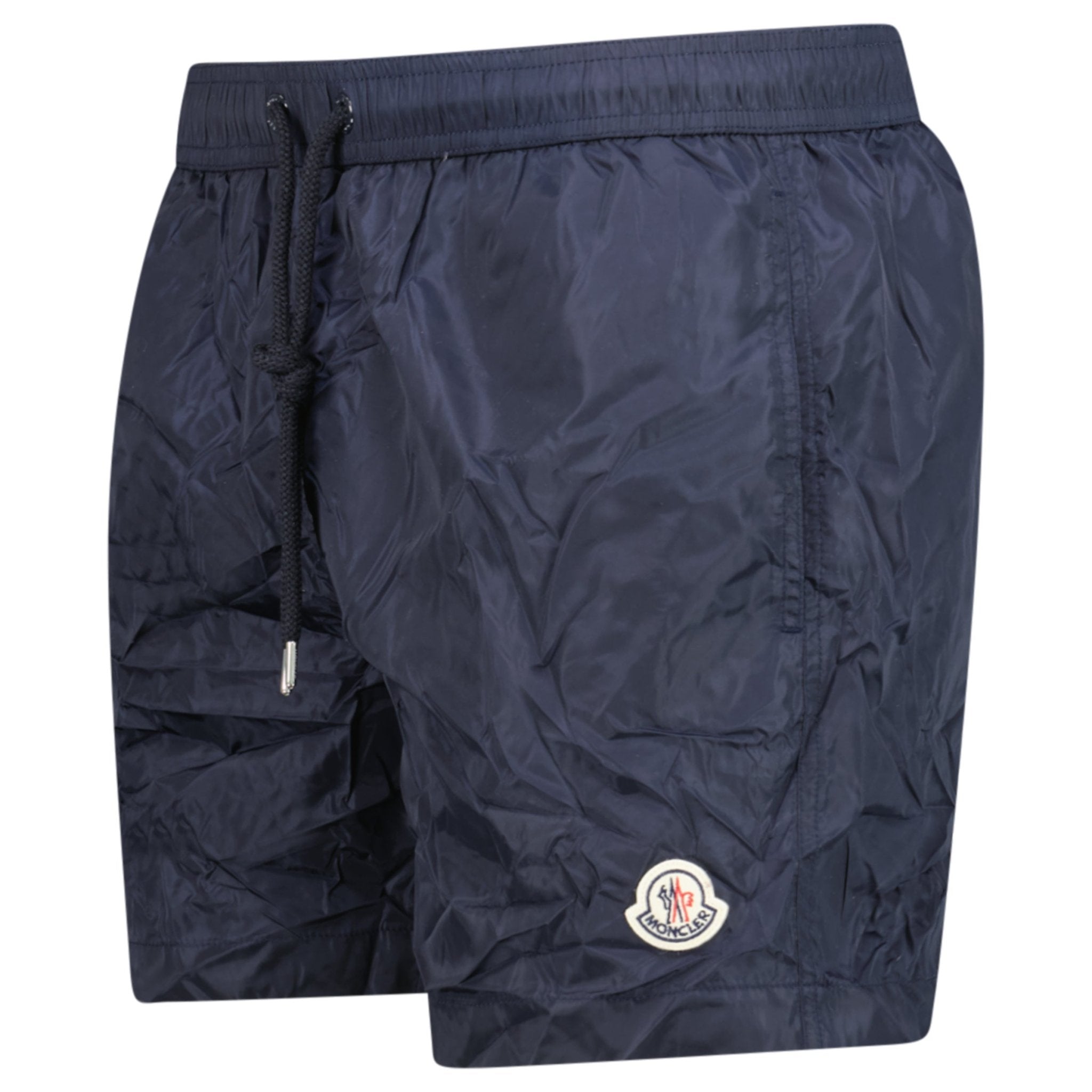 Moncler Logo Patch Swim Shorts in Navy