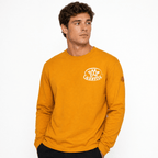 Moncler Logo Print Long Sleeve T-Shirt in Orange