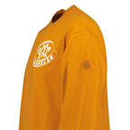 Moncler Logo Print Long Sleeve T-Shirt in Orange