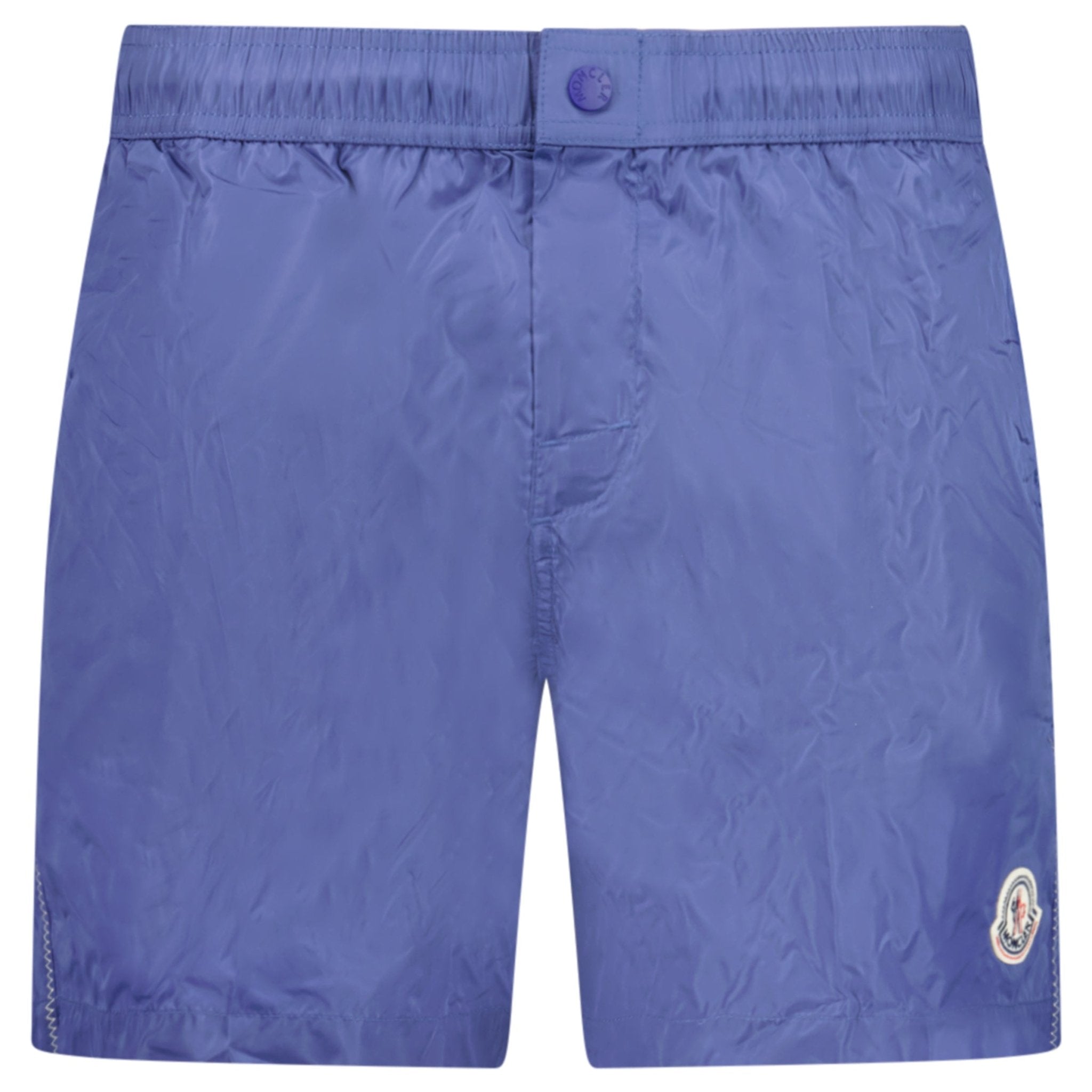 Moncler Logo Swim Shorts in Cobalt Blue