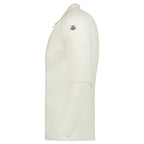 Moncler Long Sleeve Logo Polo Shirt in White