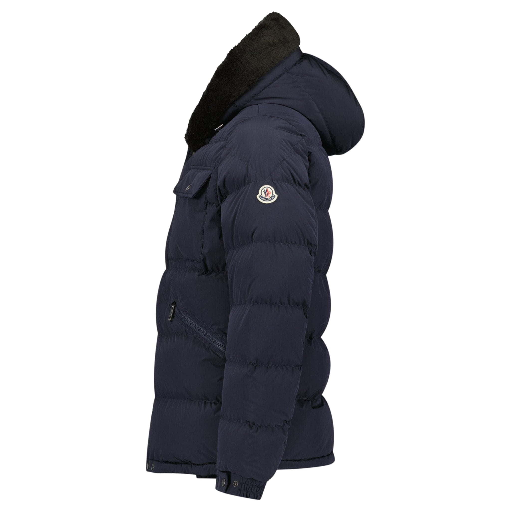 Moncler Marcelettes Quilted Down Jacket in Navy