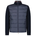 Moncler Down-Panelled Cotton Cardigan in Navy