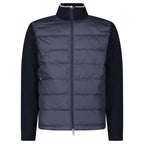 Moncler Down-Panelled Cotton Cardigan in Navy