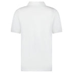 Moncler Embroidered Monogram Polo Shirt in White