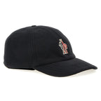 Moncler Grenoble Logo Patch Fleece Cap in Black