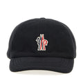 Moncler Grenoble Logo Patch Fleece Cap in Black