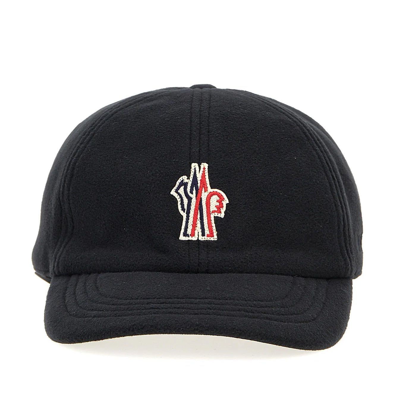 Moncler Grenoble Logo Patch Fleece Cap in Black