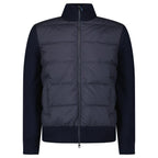 Moncler Padded Zip-Up Cardigan in Navy