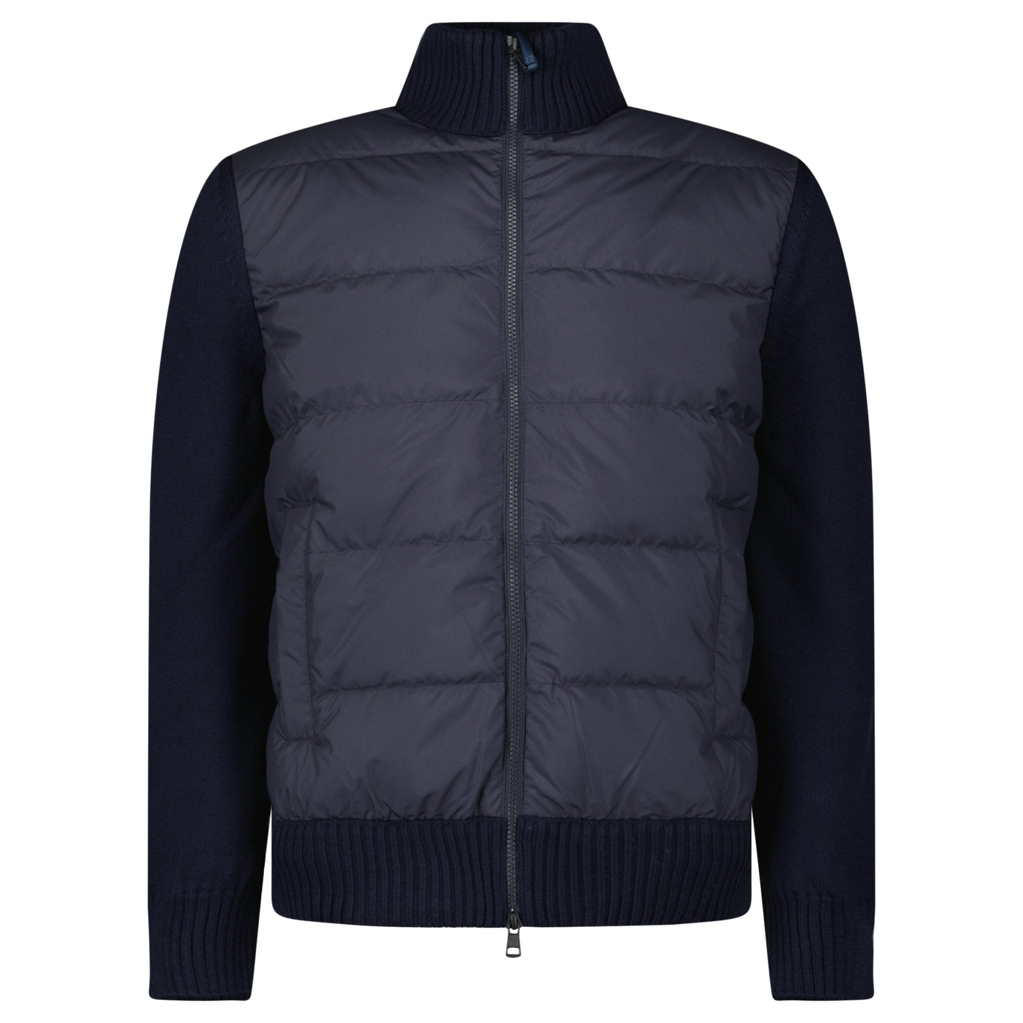 Moncler Padded Zip-Up Cardigan in Navy