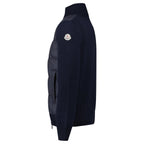 Moncler Padded Zip-Up Cardigan in Navy