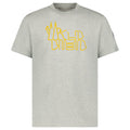 Moncler Orange Print T-Shirt in Grey