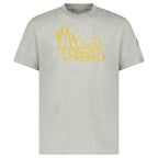 Moncler Orange Print T-Shirt in Grey