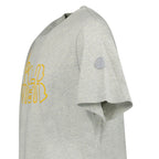 Moncler Orange Print T-Shirt in Grey