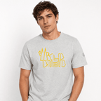 Moncler Orange Print T-Shirt in Grey