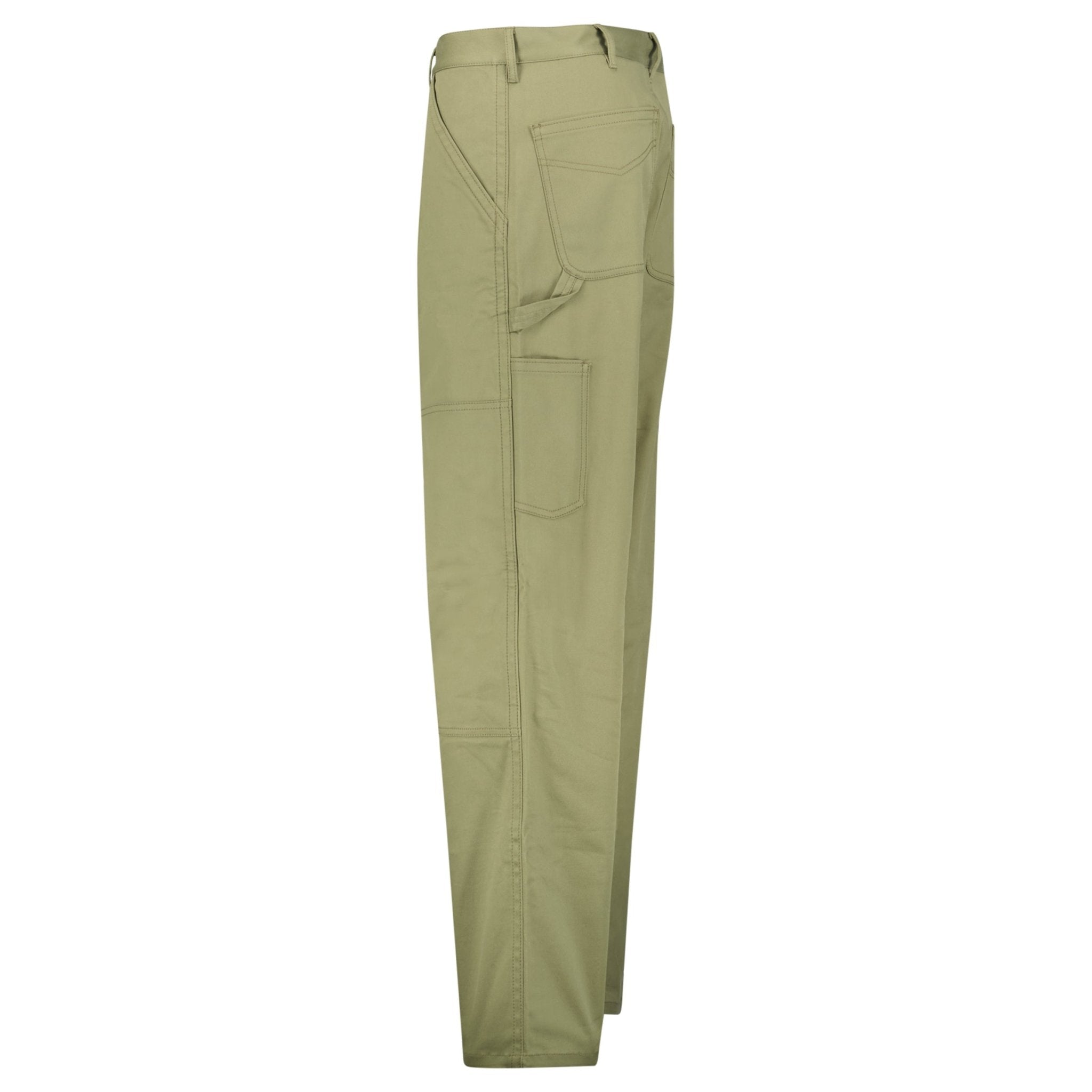 Moncler Panelled Pocket Trousers in Khaki Green
