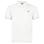 Moncler Tricolour-Trimmed Cotton Piqué Polo Shirt in White