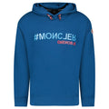 Moncler Writing Logo Hooded Sweatshirt Blue
