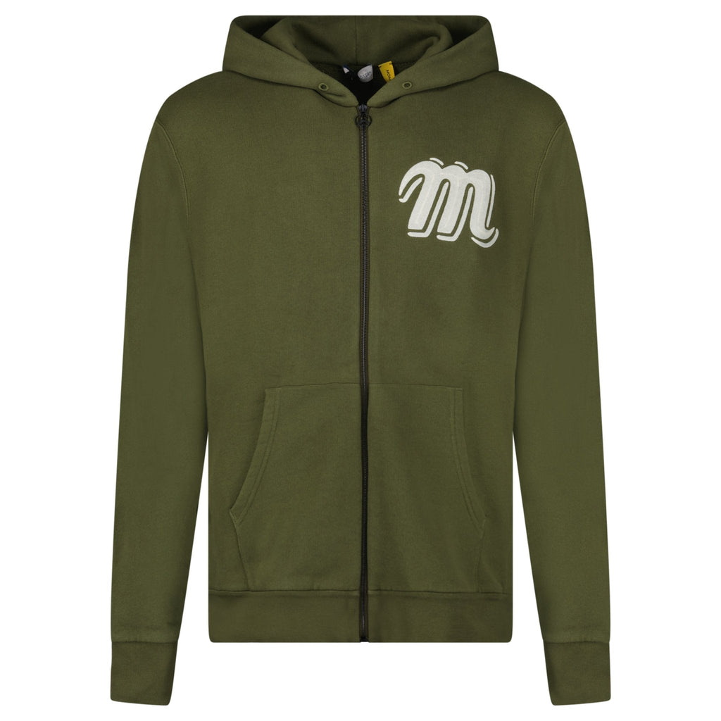 Moncler x Mercedes-Benz by Nigo Long Sleeve Zip Hoodie in Khaki Green