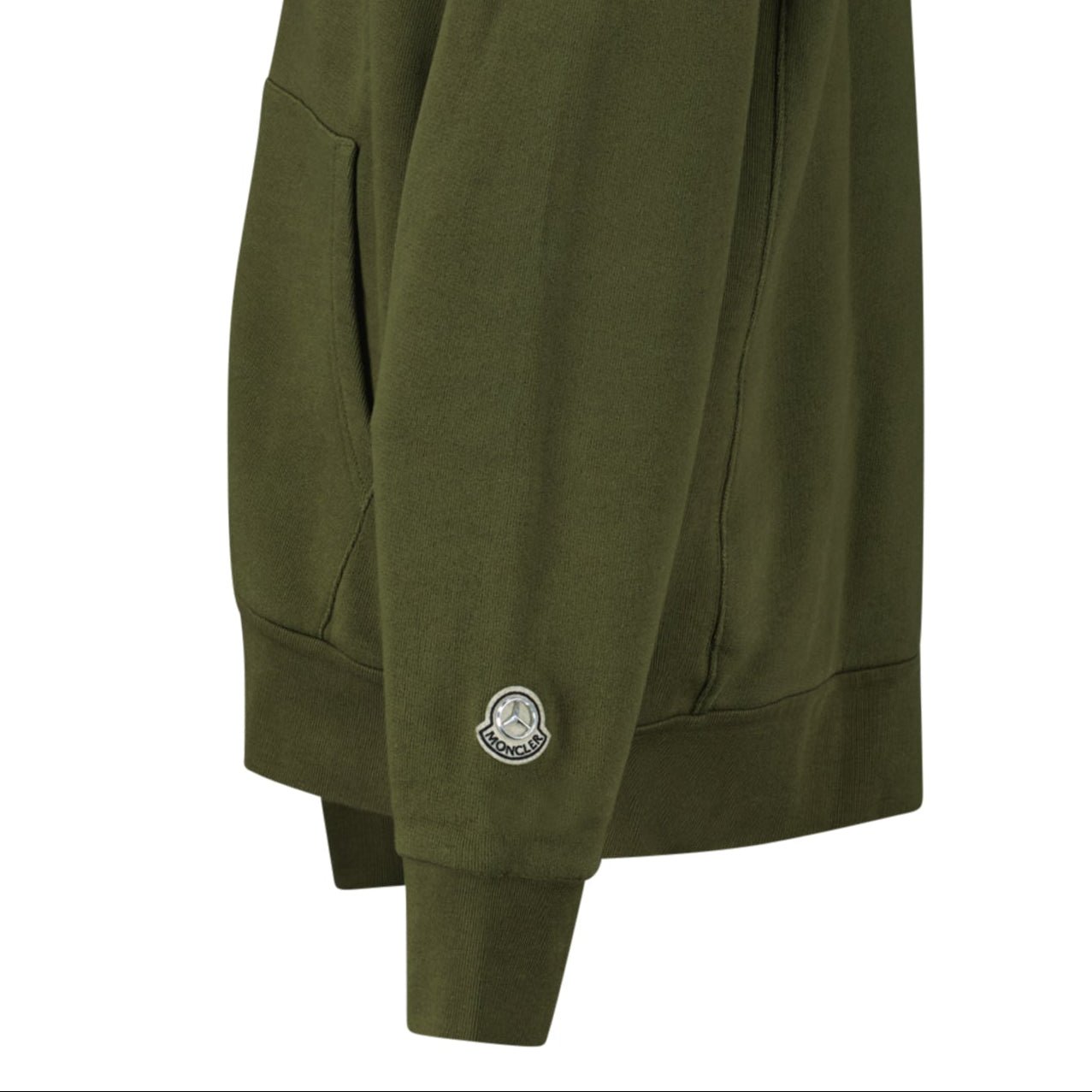 Moncler x Mercedes-Benz by Nigo Long Sleeve Zip Hoodie in Khaki Green