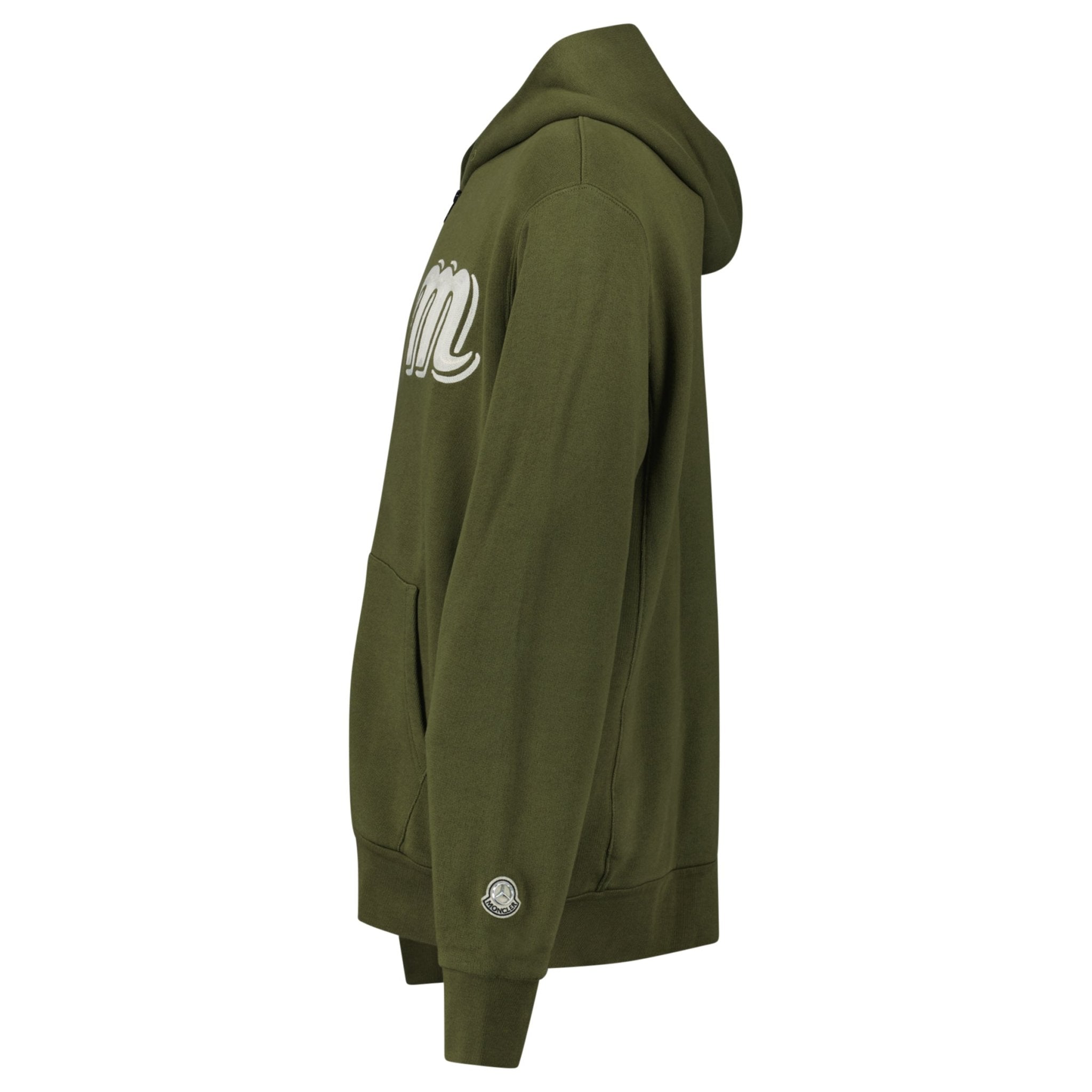 Moncler x Mercedes-Benz by Nigo Long Sleeve Zip Hoodie in Khaki Green