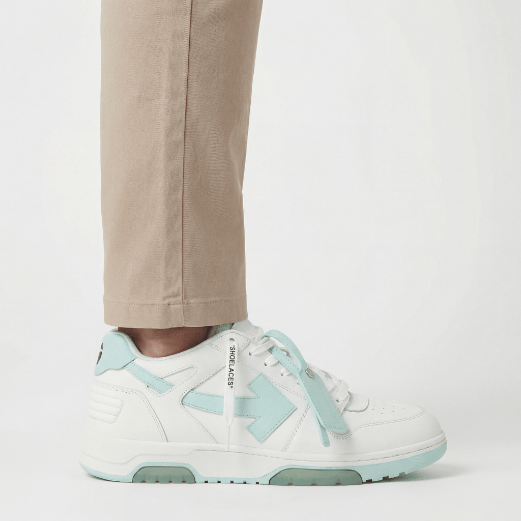 Off-White Out Of Office Low Top Trainers White & Mint