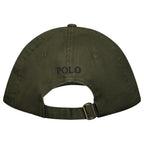 Polo Ralph Lauren Cotton Chino Baseball Cap in Khaki Green with Black Logo